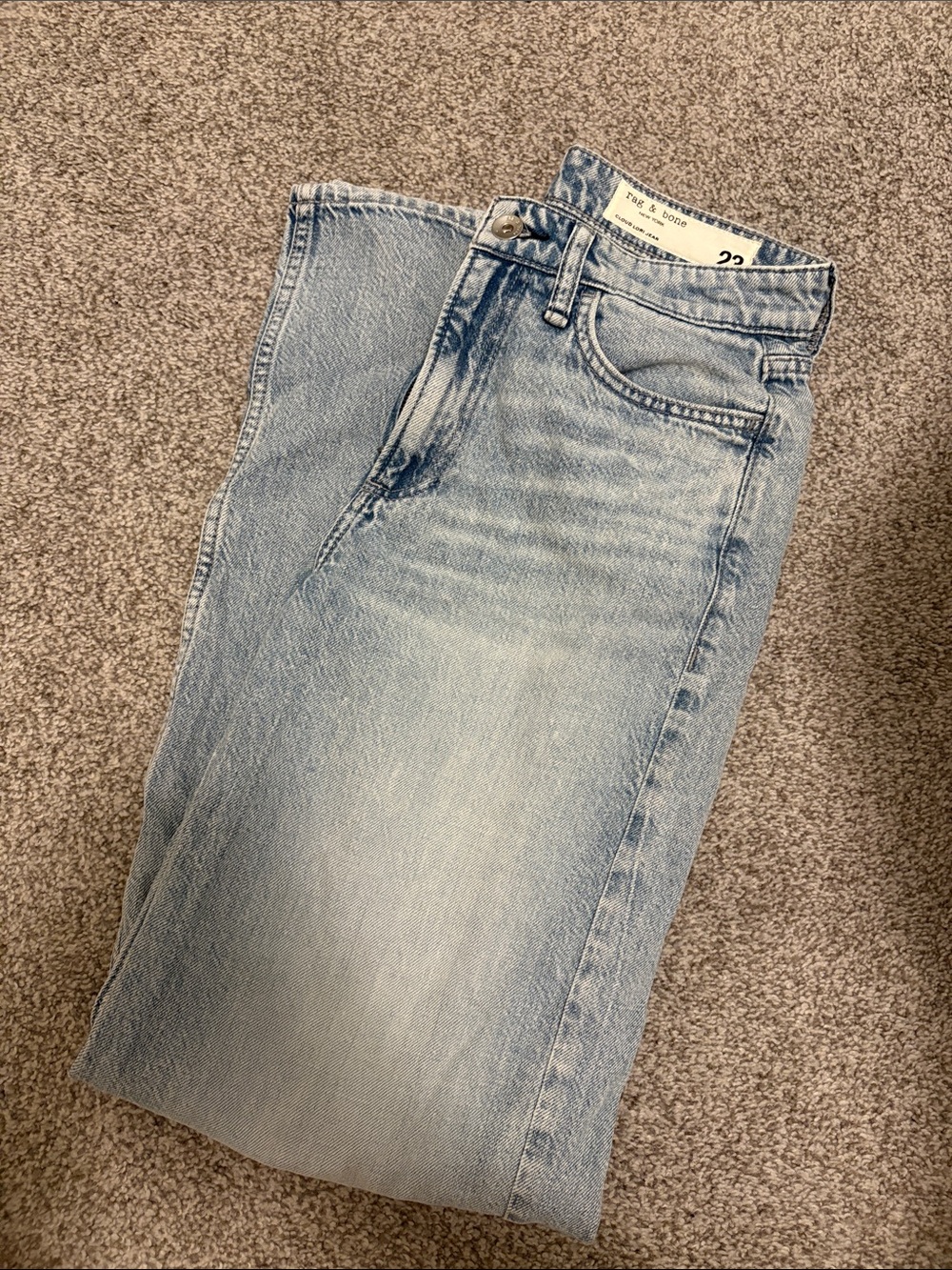 rag & bone Light Wash Straight Jeans